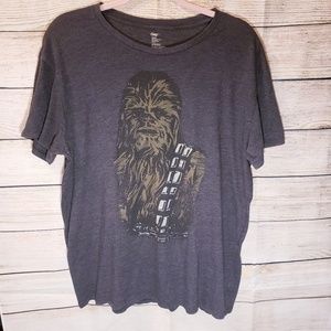 Gray Chewbacca graphic tee mens large